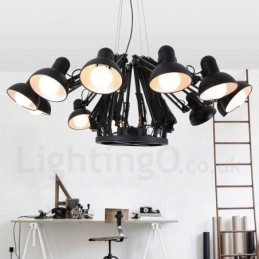Lustre contemporain moderne à 12 niveaux