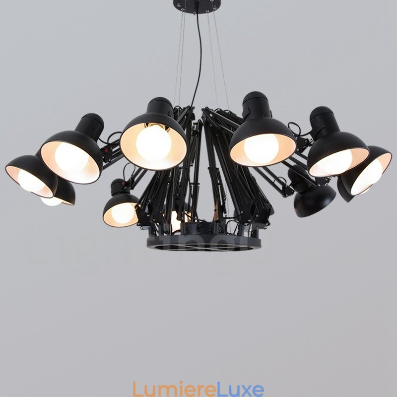 Lustre contemporain moderne à 12 niveaux