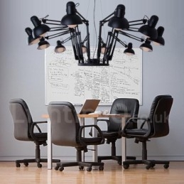 Lustre contemporain moderne à 12 niveaux