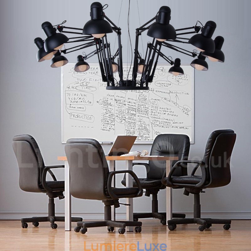 Lustre contemporain moderne à 12 niveaux