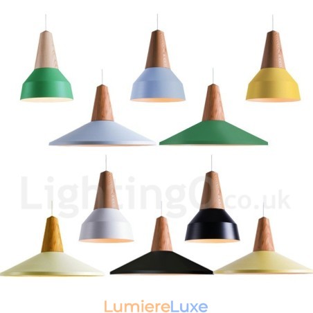 Suspension contemporaine moderne en bois à 1 lumière Suspension contemporaine moderne en bois à 1 lumière