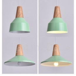 Suspension contemporaine moderne en bois à 1 lumière