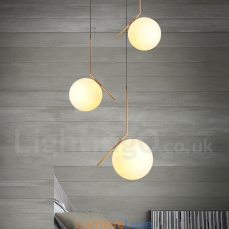 Suspension contemporaine moderne à 1 lumière avec abat-jour en verre Suspension contemporaine moderne à 1 lumière avec abat-jour en verre
