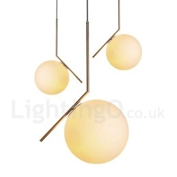 Suspension contemporaine moderne à 1 lumière avec abat-jour en verre