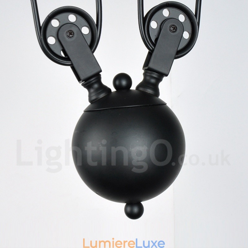 Suspension vintage en métal à 2 lumières de style country