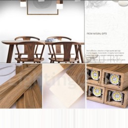 Suspension en bois moderne et contemporaine à 1 lumière