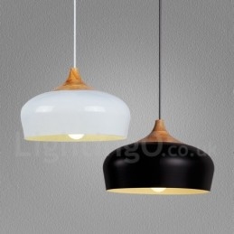 Suspension en bois moderne et contemporaine à 1 lumière