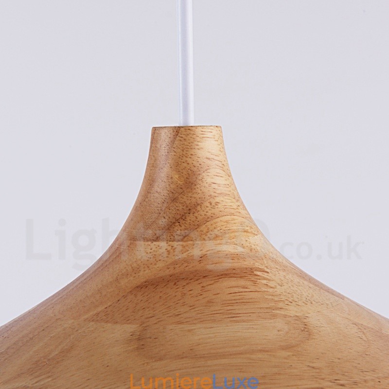 Suspension en bois moderne et contemporaine à 1 lumière