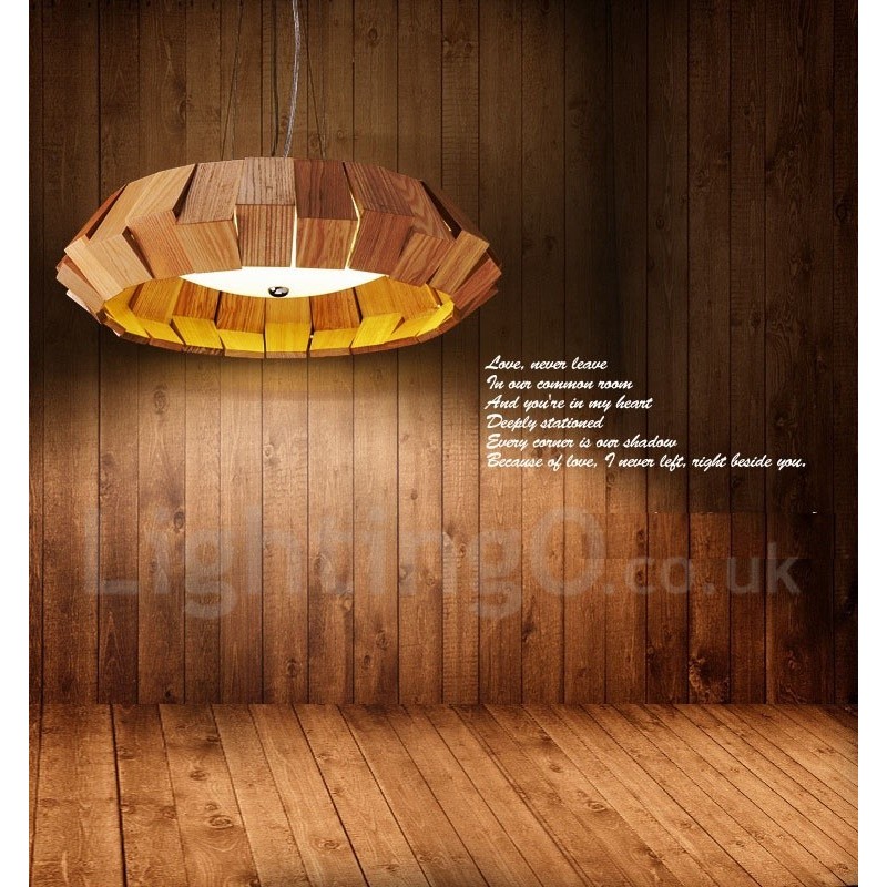 Suspension en bois moderne et contemporaine