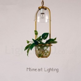 Suspension classique traditionnelle en verre à une seule lumière