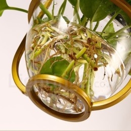 Suspension classique traditionnelle en verre à une seule lumière