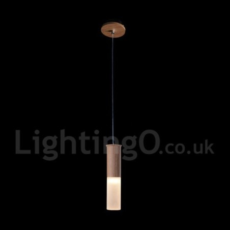 Suspension en bois moderne et contemporaine à une lumière