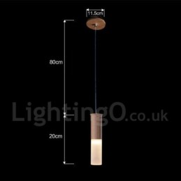 Suspension en bois moderne et contemporaine à une lumière