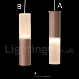 Suspension en bois moderne et contemporaine à une lumière