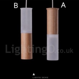 Suspension en bois moderne et contemporaine à une lumière