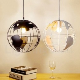 Suspension Globe en métal vintage Country