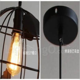 Suspension Globe en métal vintage Country