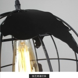 Suspension Globe en métal vintage Country