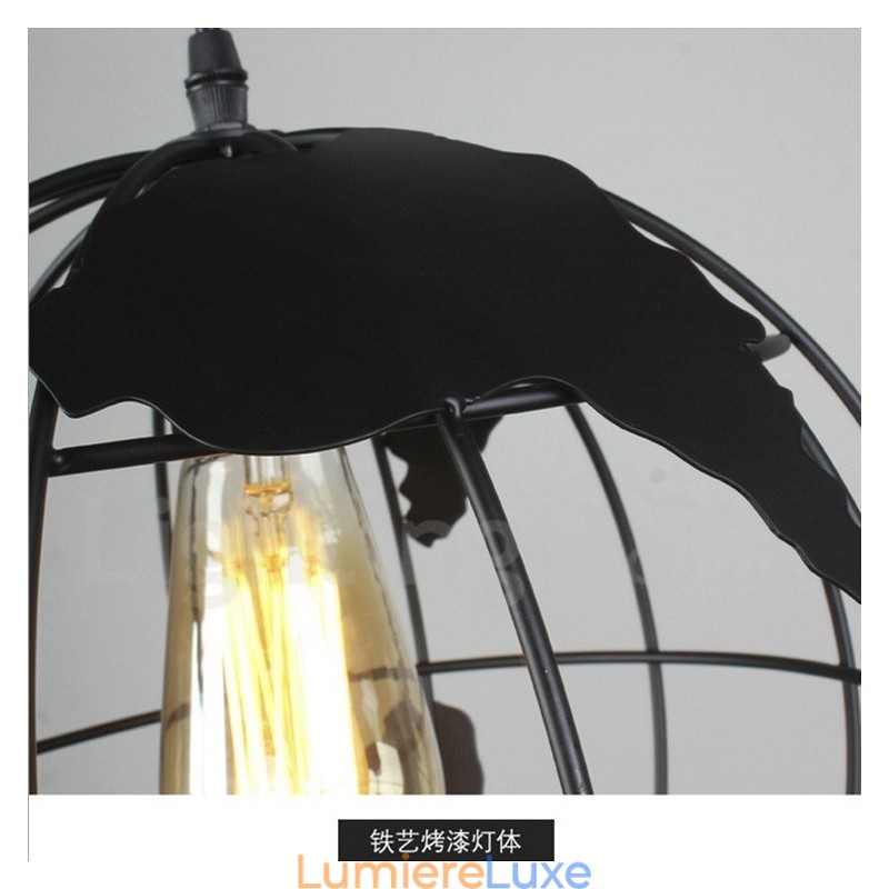 Suspension Globe en métal vintage Country