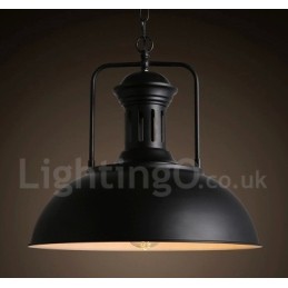 Suspension vintage en métal Black Country