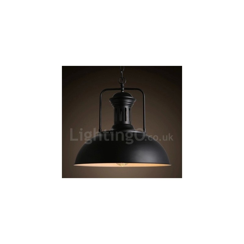Suspension vintage en métal Black Country