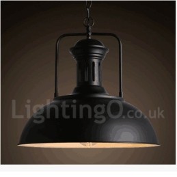 Suspension vintage en métal Black Country