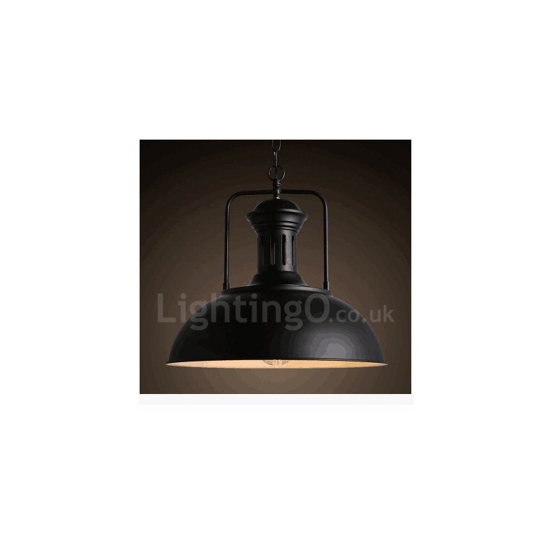 Suspension vintage en métal Black Country