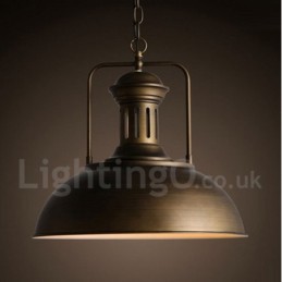Suspension vintage en métal Black Country