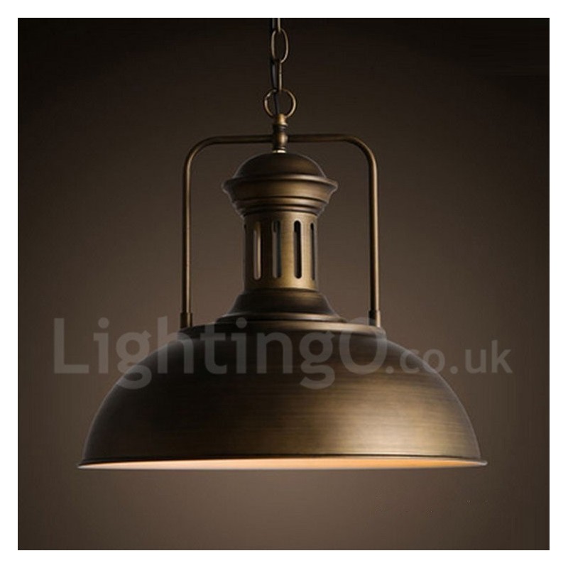 Suspension vintage en métal Black Country