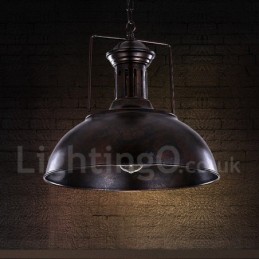 Suspension vintage en métal Black Country