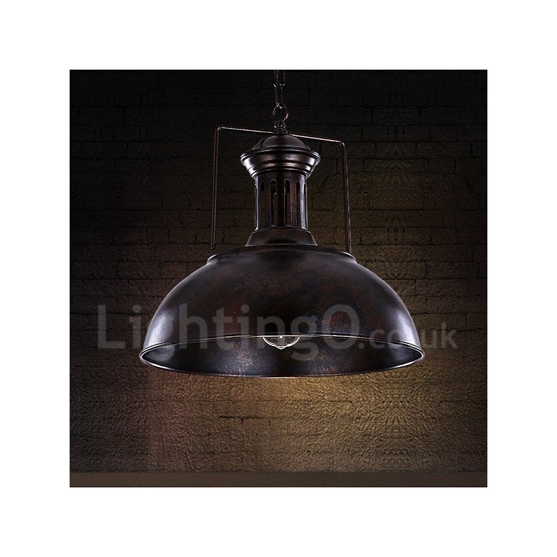 Suspension vintage en métal Black Country