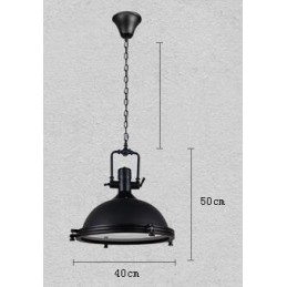 Suspension en métal vintage noir