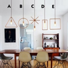 Suspension en bois rustique à 1 lumière