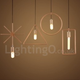 Suspension en bois rustique à 1 lumière