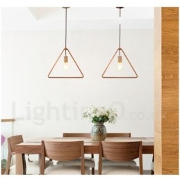 Suspension en bois rustique à 1 lumière
