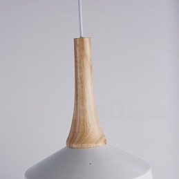 Suspension moderne contemporaine en bois et métal