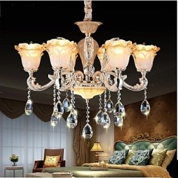 Lampe à suspension en cristal rétro de style européen Lampe Americange