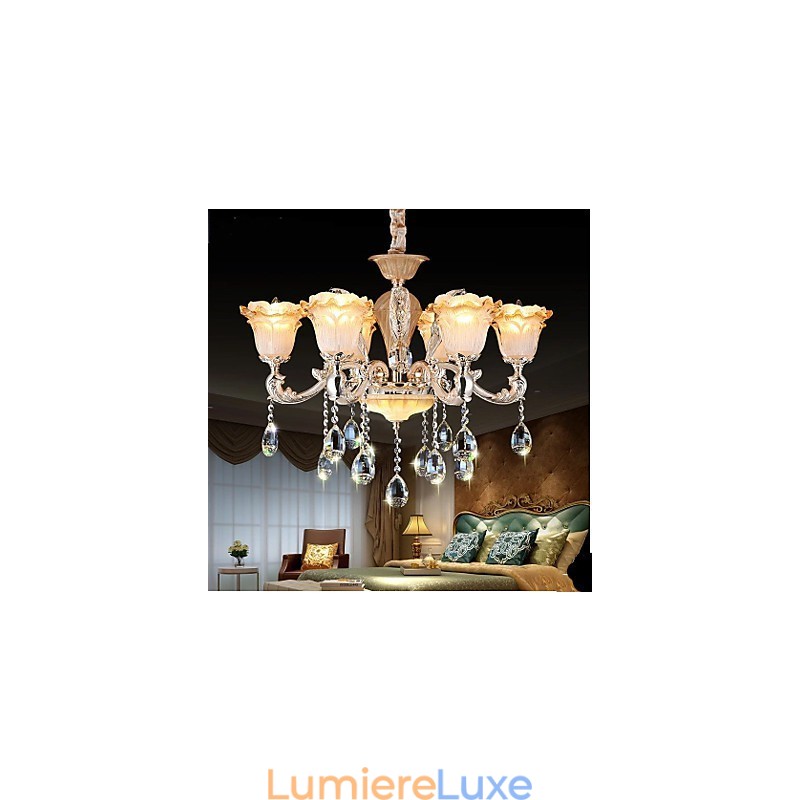 Lampe à suspension en cristal rétro de style européen Lampe Americange