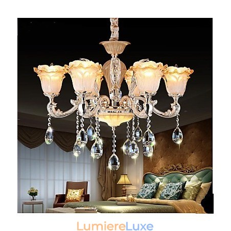 Lampe à suspension en cristal rétro de style européen Lampe Americange Lampe à suspension en cristal rétro de style européen Lampe Americange
