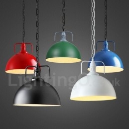 Suspension vintage en métal multicolore