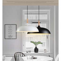 Suspension en métal moderne et contemporaine à 1 lumière pour chambre à coucher