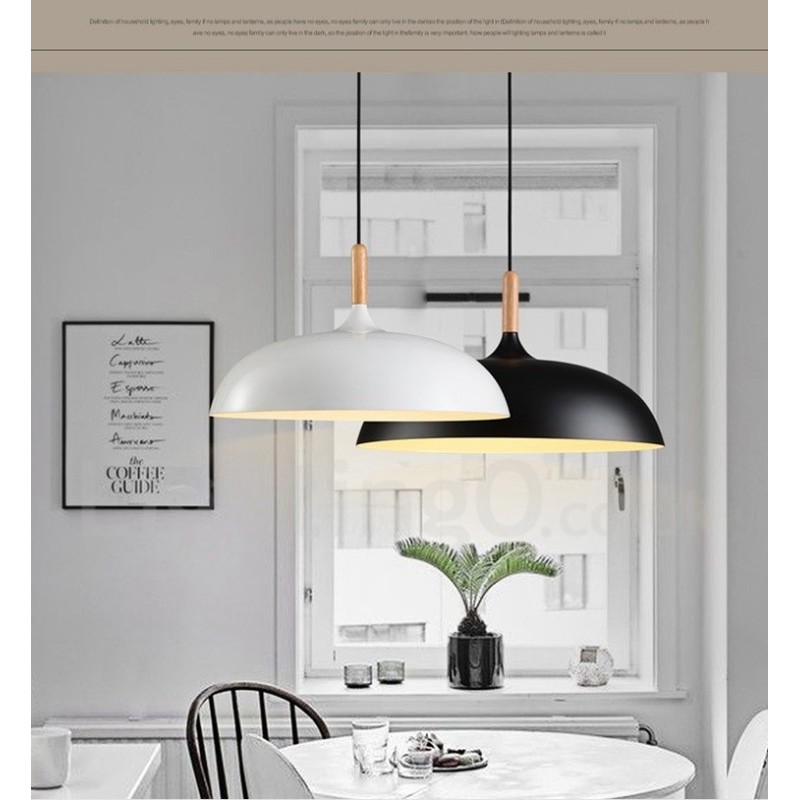 Suspension en métal moderne et contemporaine à 1 lumière pour chambre à coucher