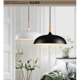 Suspension en métal moderne et contemporaine à 1 lumière pour chambre à coucher