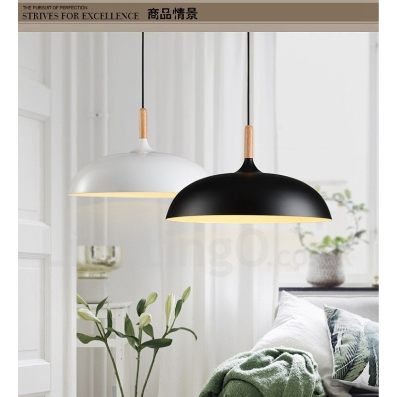 Suspension en métal moderne et contemporaine à 1 lumière pour chambre à coucher