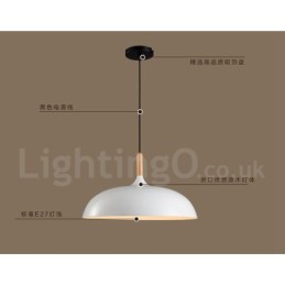 Suspension en métal moderne et contemporaine à 1 lumière pour chambre à coucher