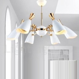 Lustre contemporain moderne à 6 lumières