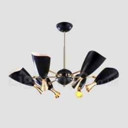 Lustre contemporain moderne à 6 lumières