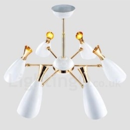 Lustre contemporain moderne à 6 lumières