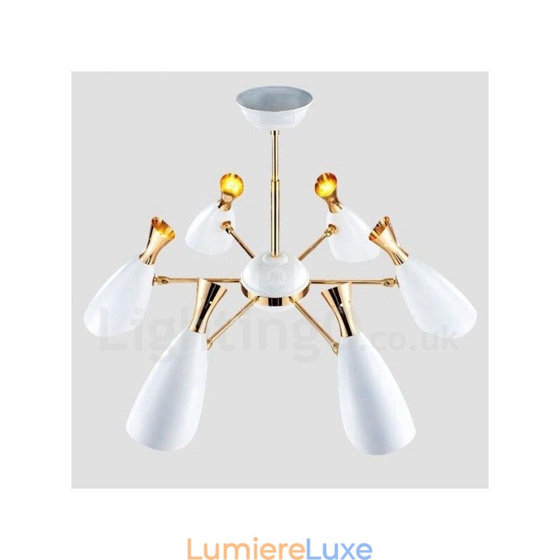 Lustre contemporain moderne à 6 lumières