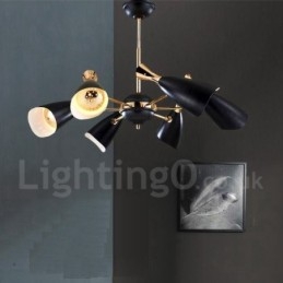 Lustre contemporain moderne à 6 lumières